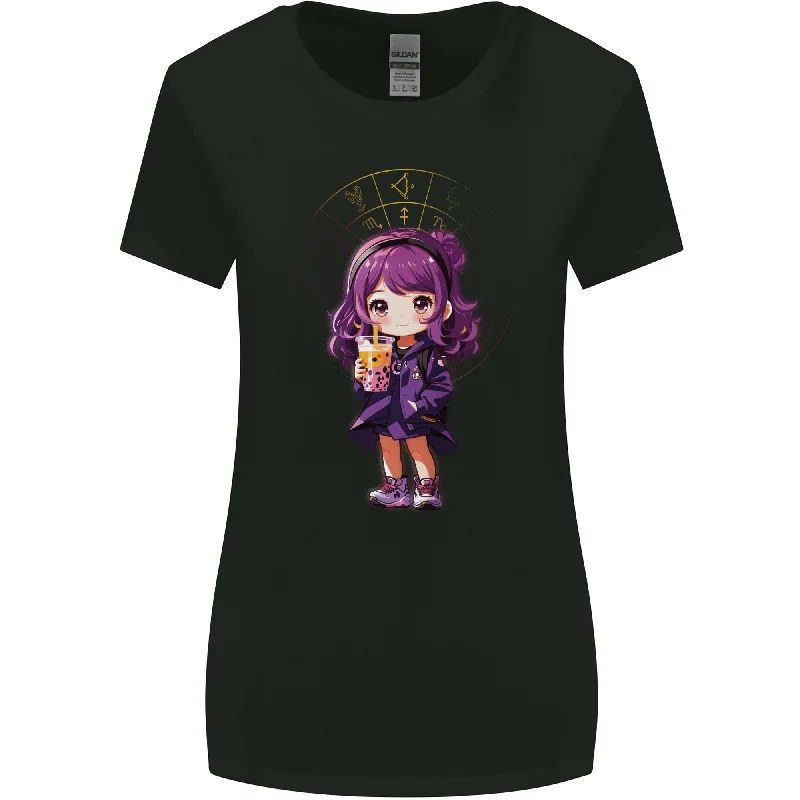 Anime Sagittarius Chibi Womens Wider Cut T-Shirt Basic T-Shirt Crew Neck Short Sleeve