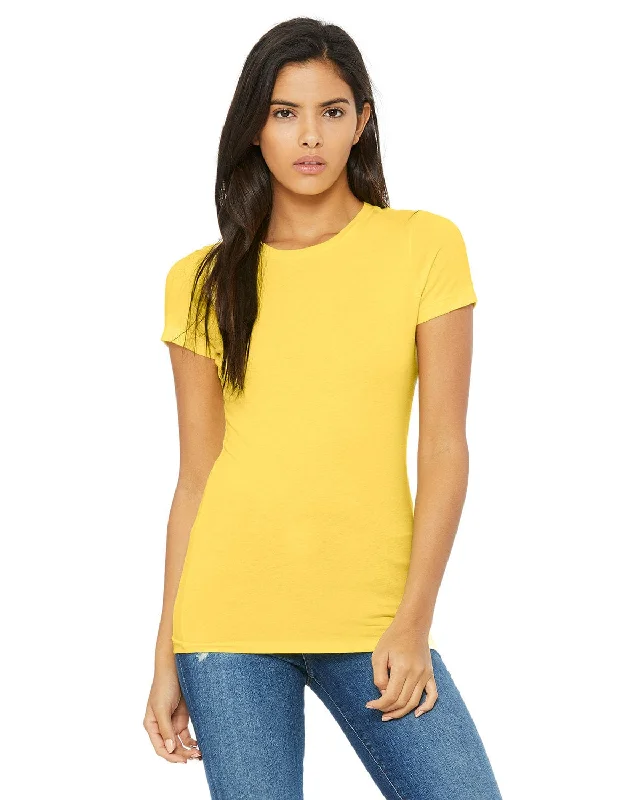 Bella+Canvas Ladies Favorite T-Shirt | Yellow Polka Dot Checkered Tartan