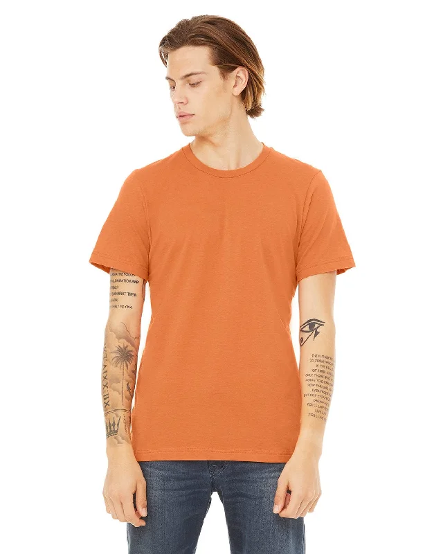 Bella+Canvas Unisex T-Shirt | Burnt Orange Embroidered Appliqued Beaded