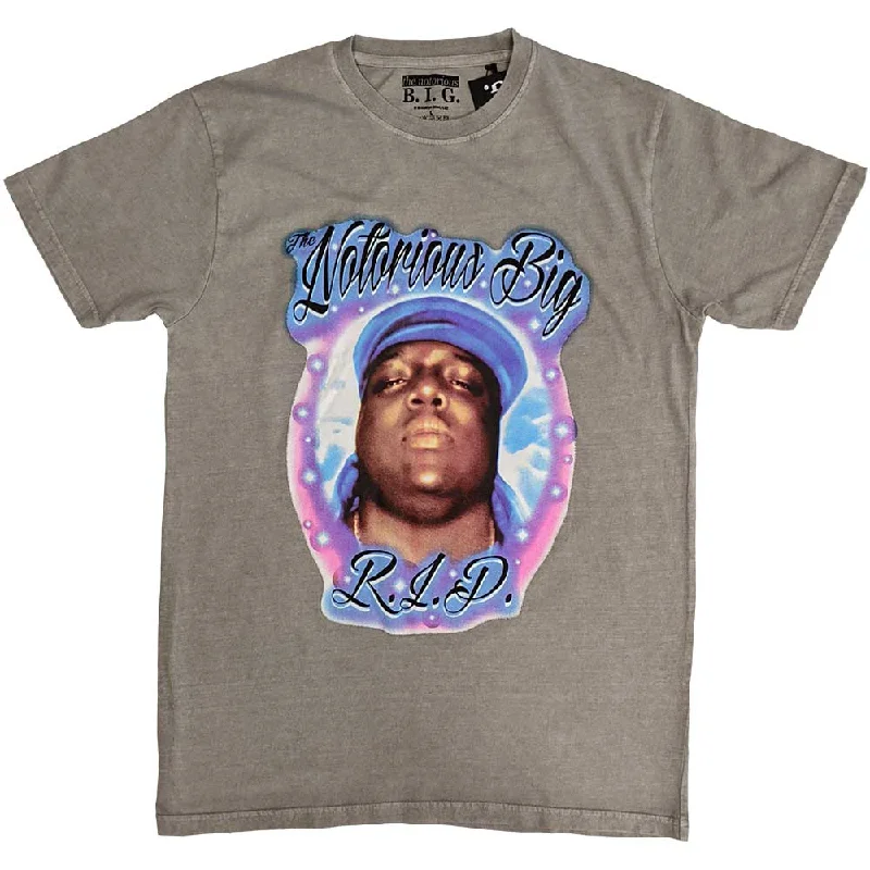 Biggie Smalls | Official Band T-Shirt | RIP Airbrush Solid Print Embellished