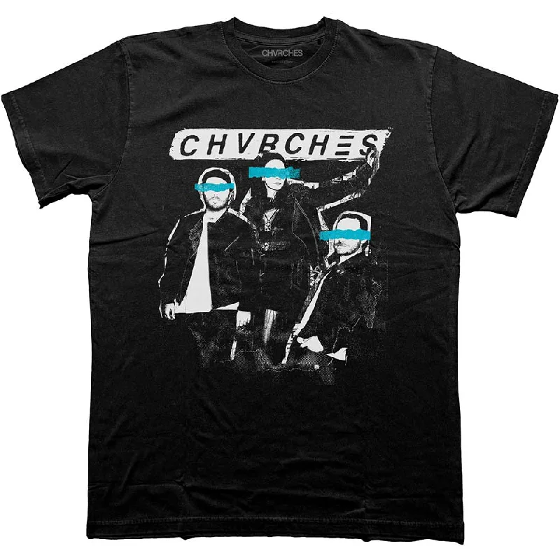 Chvrches | Official Band T-Shirt | Cut Photo Solid Color Striped Floral