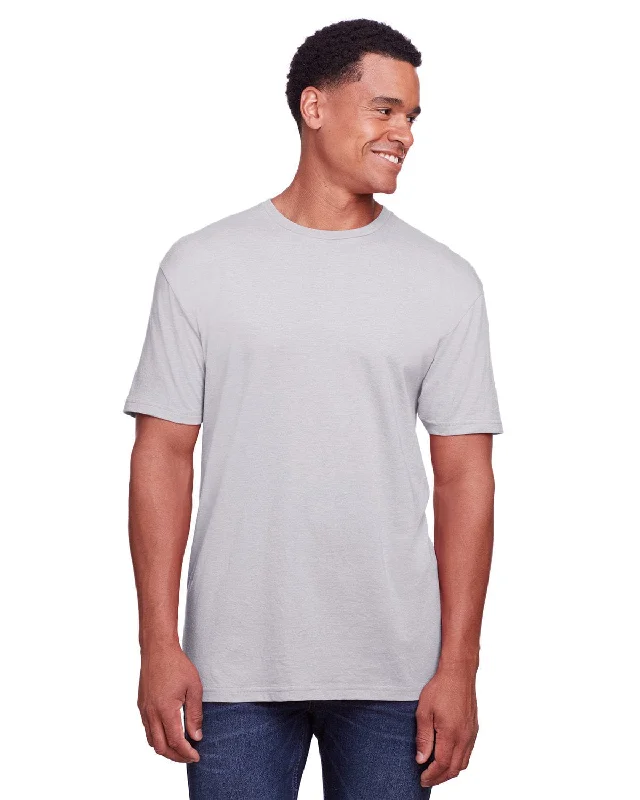 Gildan Mens Softstyle CVC T-Shirt | Cement Zippered Buttoned Snapped