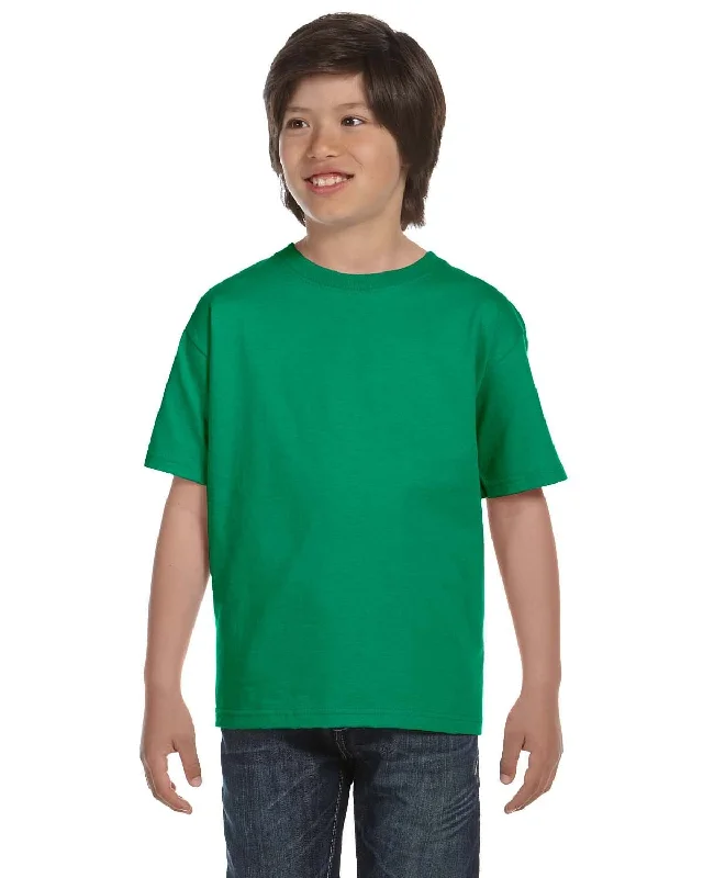 Gildan Youth DryBlend 50/50 T-Shirt | Kelly Green Boxy Fit Fitted Loose