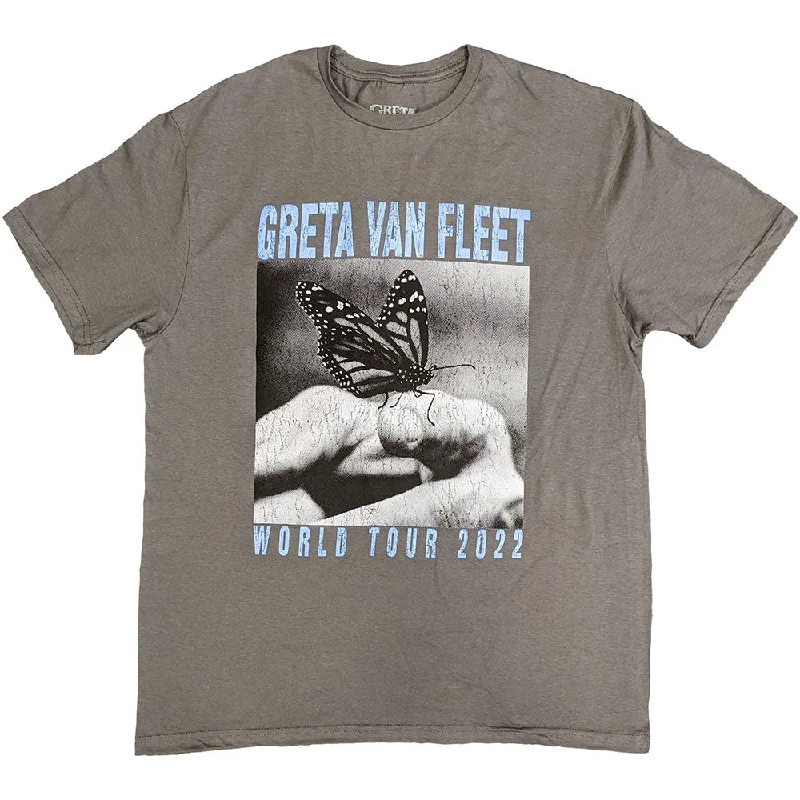 Greta Van Fleet | Official Band T-Shirt | World Tour Butterfly Oversized T-Shirt Spandex breathable