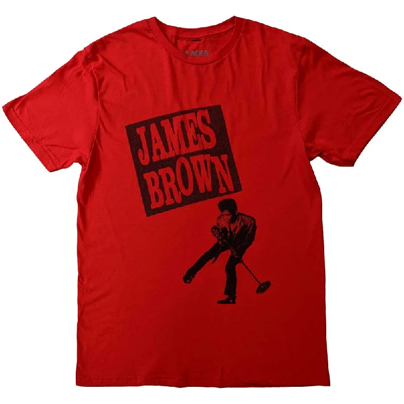 James Brown | Official Band T-Shirt | James Halftone Cashmere Blend Cotton Blend Poly Blend