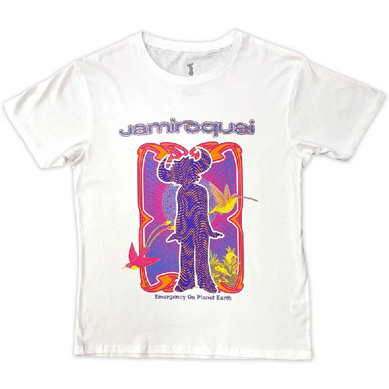 Jamiroquai | Official Band T-Shirt | Emergency Notch Collar Peter Pan Collar Cowl Neck