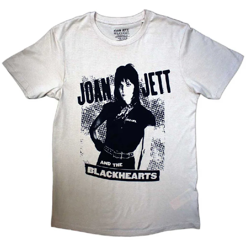 Joan Jett & The Blackhearts | Official Band T-Shirt | Crosshatch Asymmetrical Pockets Print