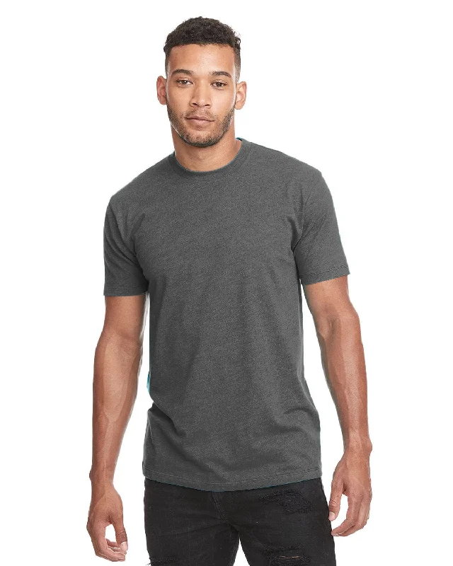 Next Level Mens CVC Crewneck Tee | Hthr Heavy Metal Mesh Blend Leather Blend Suede Blend