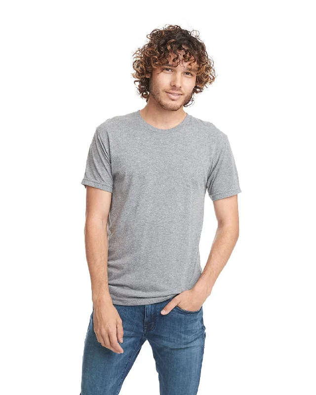 Next Level Mens Triblend Crew Tee | Premium Heather Boxy Fit Fitted Loose