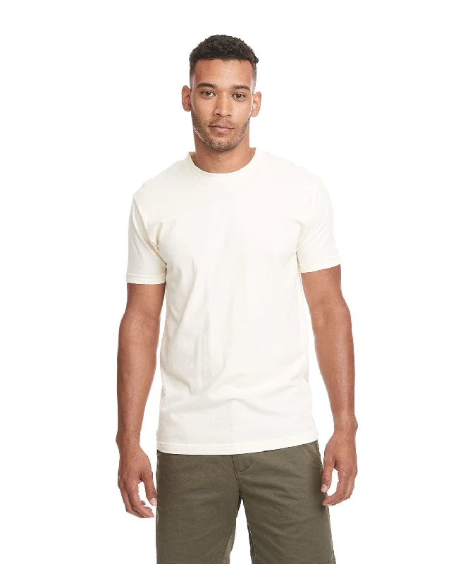 Next Level Unisex Short Sleeve T-Shirt | Cream Solid Print Embellished