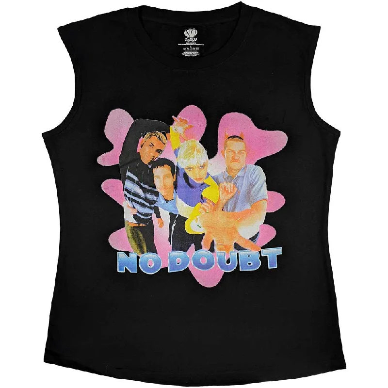 No Doubt | Official Ladies Band Tank T-Shirt | Horns Welt Pockets Slit Pockets