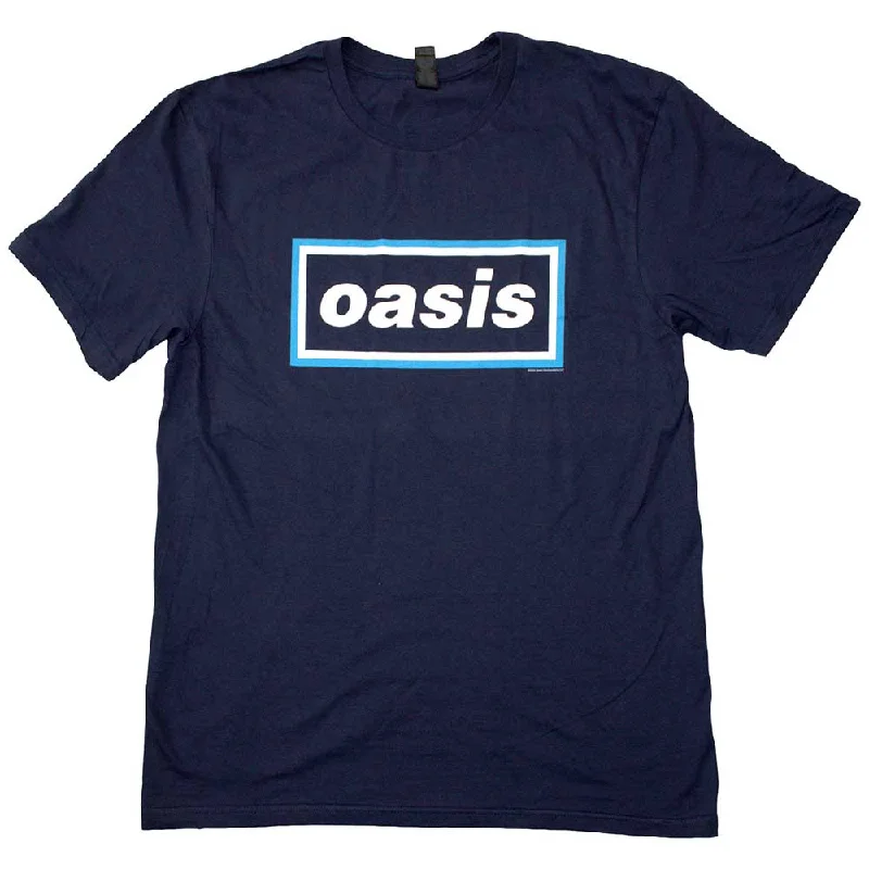 Oasis | Official Band T-Shirt | Maine Road Event Logo (Back Print) Hooded Caped Shawl Collar