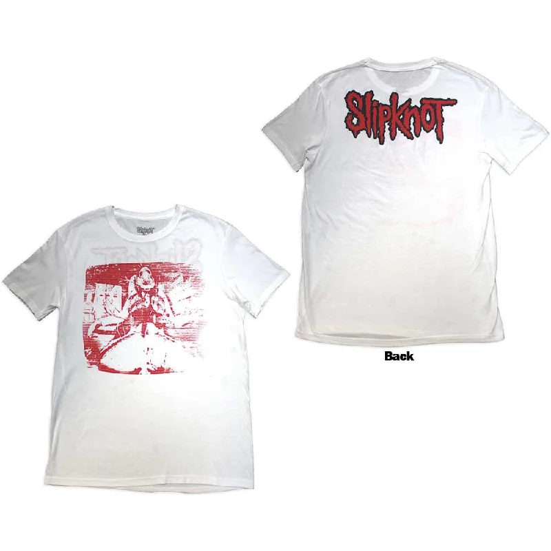 Slipknot | Official Band T-Shirt| Chair Graphic (Back Print) Fleece Nylon Spandex