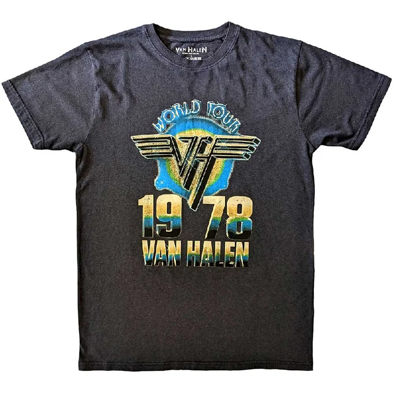 Van Halen | Official Band T-Shirt | World Tour '78 Rayon Fabric Velvet Fabric Corduroy Fabric