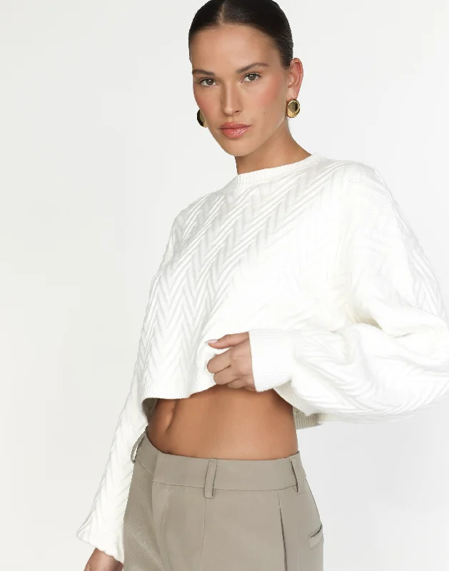 Macie Jumper (Off White) Modern Contemporary Chic