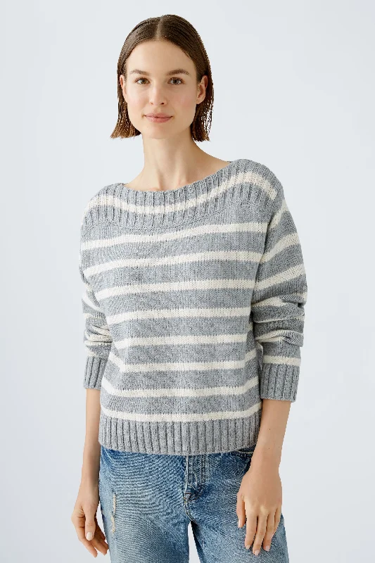 Ribbed Striped Jumper Spandex Blend Rayon Blend Denim Blend