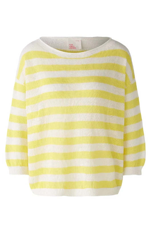 3/4 Sleeve Stripe Jumper Lightweight Heavyweight Midweight