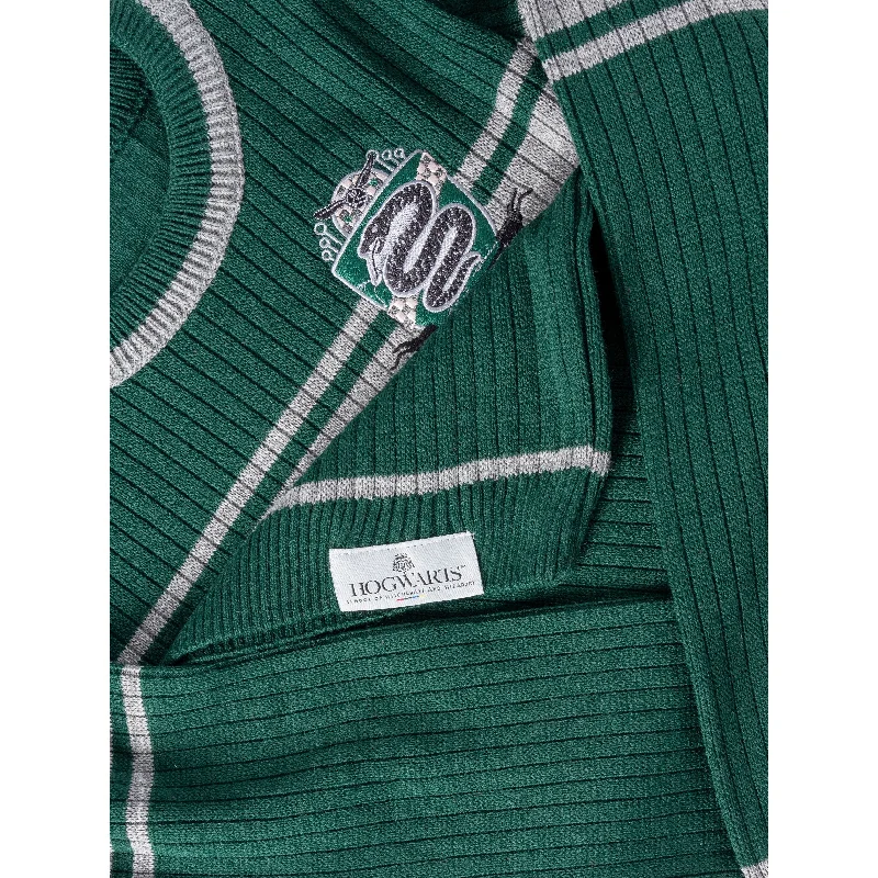 Harry Potter Slytherin Adult Varsity Jumper Striped Floral Plaid