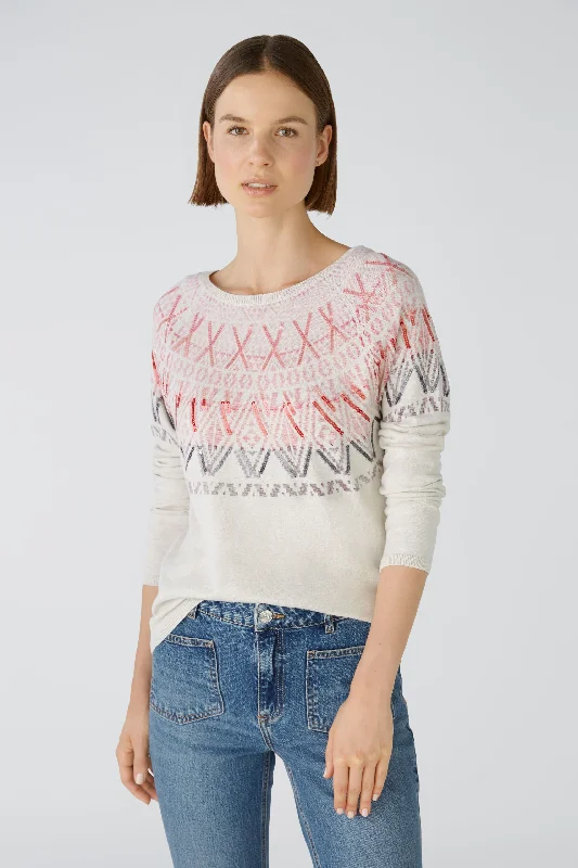 Jumper - Sequin Fine Knit Fleece Sweater Nylon Polyester