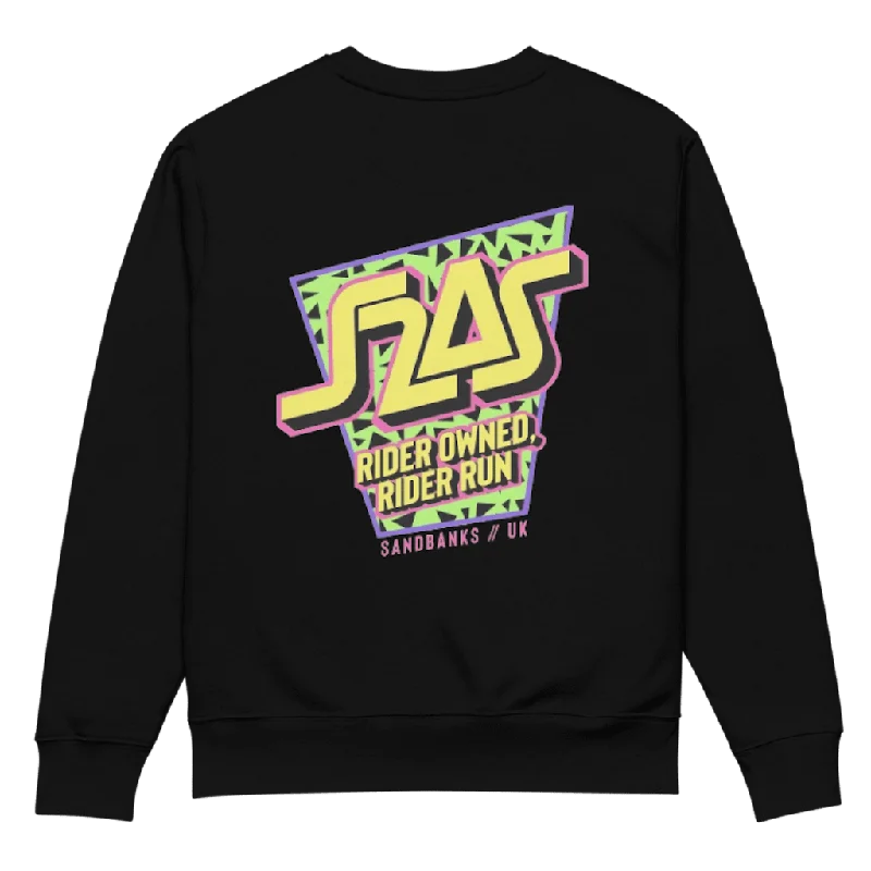 S2AS Retro Crew Jumper (Black) Cashmere Blend Cotton Blend Poly Blend