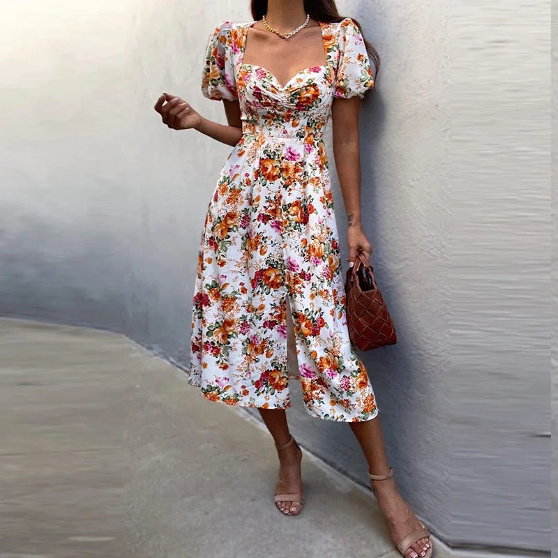 Let A Smile In Floral Maxi Dress Trendy Maxi Dress with Belt