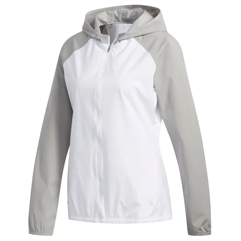 Adidas Climastorm Womens Golf Jacket Front Pockets Side Pockets Patch Pockets