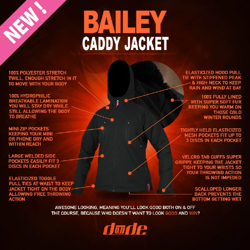 Bailey Caddy Jacket - Ladies Elasticated Jacket Padded Jacket Insulated Jacket