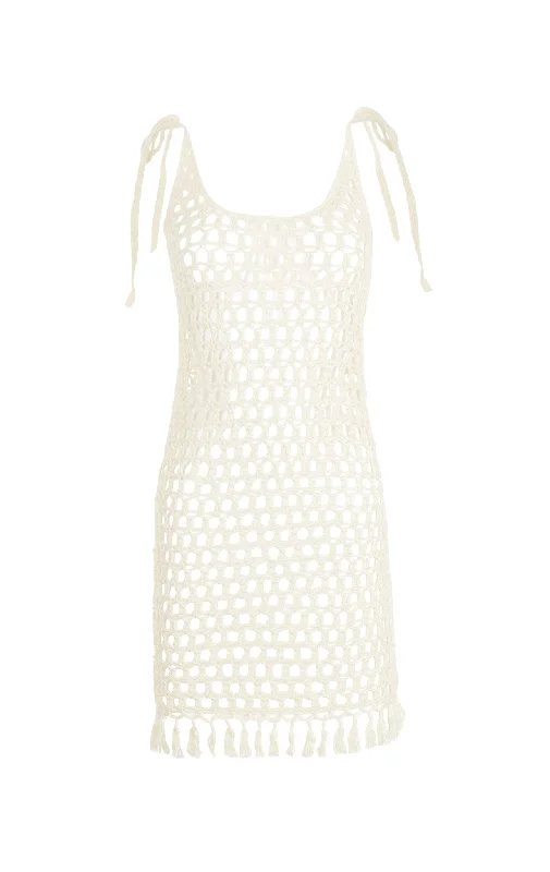 Crochet Mini Dress Trendy Wraparound Mini Dress