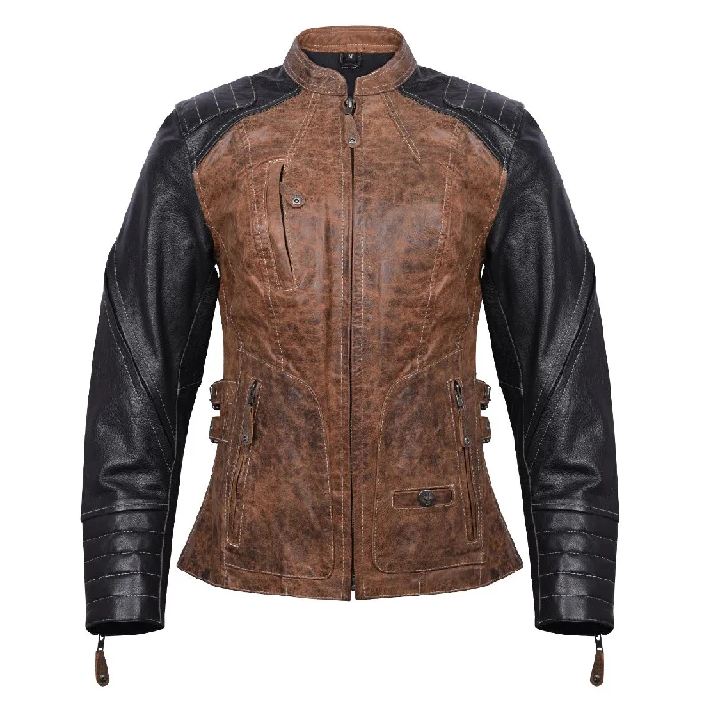 HML639 Ladies High Mileage Black and Brown Jacket Mesh Jacket Canvas Jacket Denim Jacket