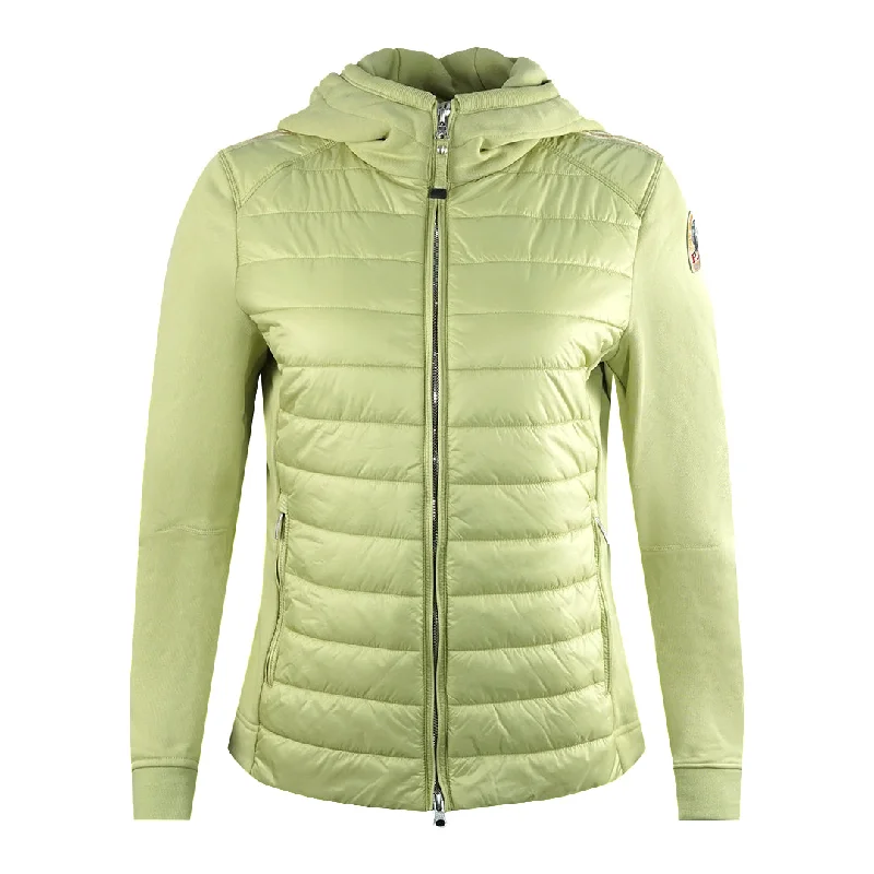 Parajumpers Marylou Tisane Green Hooded Padded Jacket Print Jacket Jacquard Jacket Patchwork Jacket