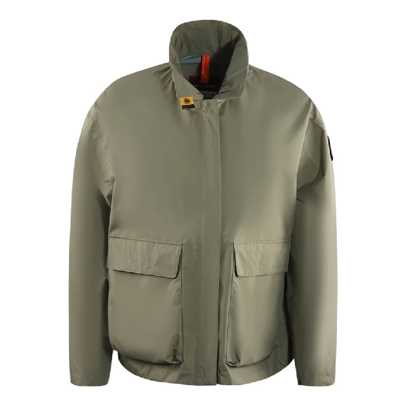 Parajumpers Siri Grey Windbreaker Jacket Hooded Jacket Caped Jacket Shawl Collar Jacket