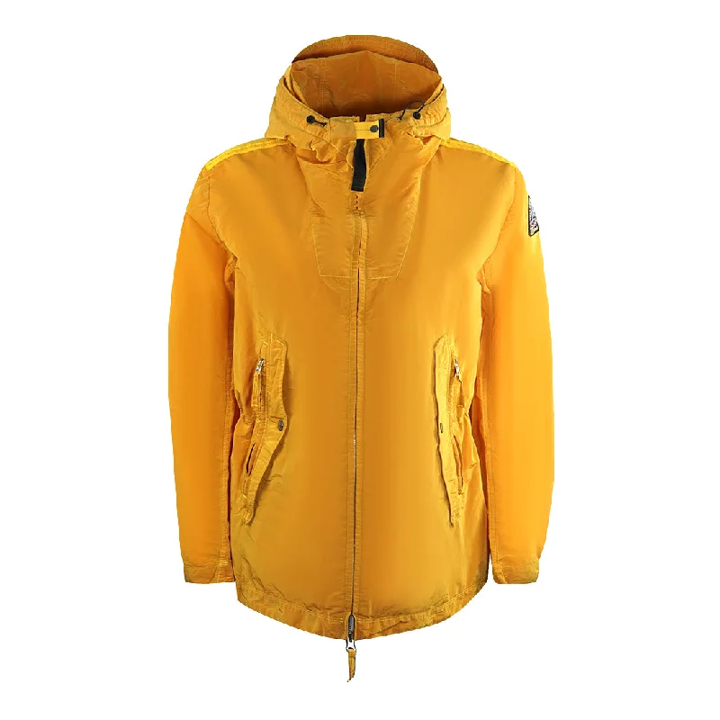 Parajumpers Tia Honey Bee Orange Windbreaker Jacket Front Pockets Side Pockets Patch Pockets