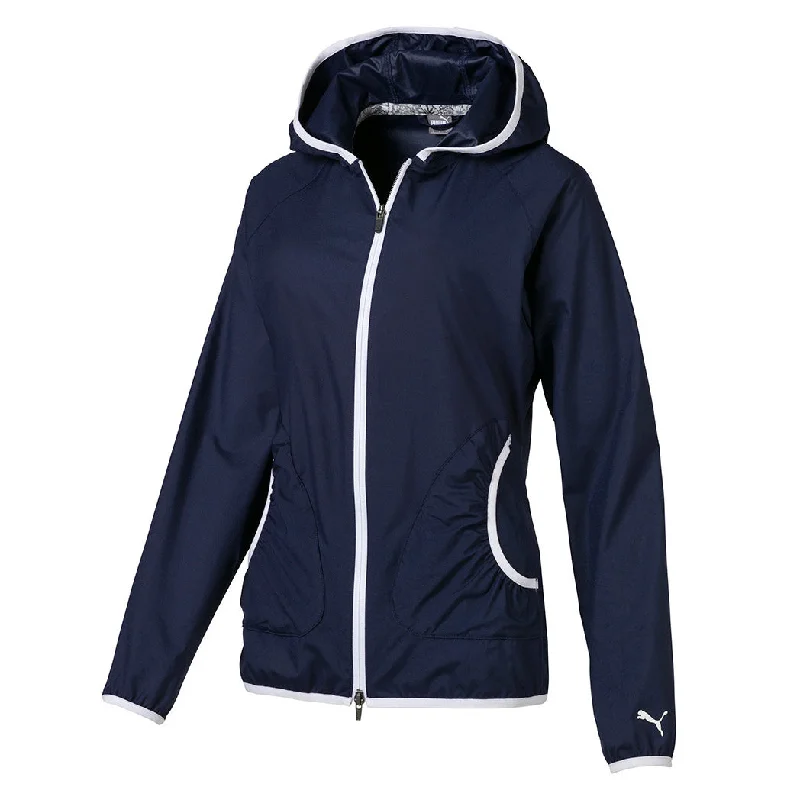 Puma Zephyr Womens Golf Jacket Zip Front Button Front Snap Front