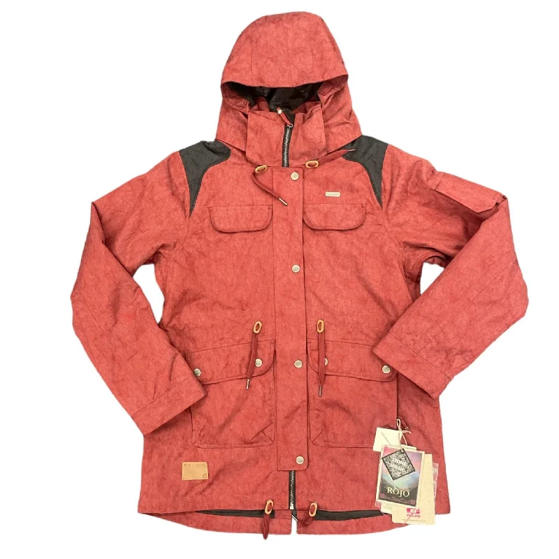 Rojo Women's Snowstreet Snow Jacket - Maroon Plaid Jacket Tartan Jacket Houndstooth Jacket