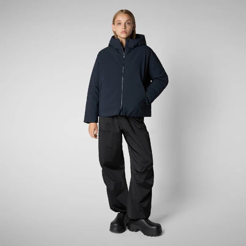 Women's jacket Aveline in BLUE BLACK Bomber Jacket Anorak Windbreaker