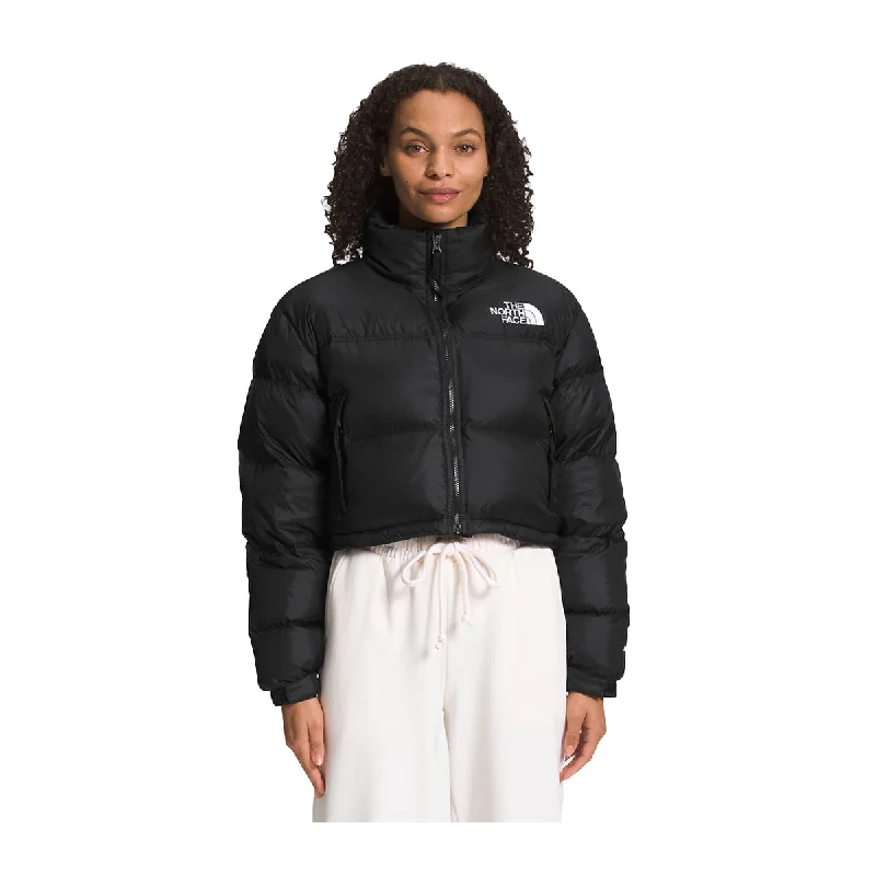 The North Face Womens Nuptse Short Jacket NF0A5GGE-KX7 Black/Black Mesh Jacket Canvas Jacket Denim Jacket