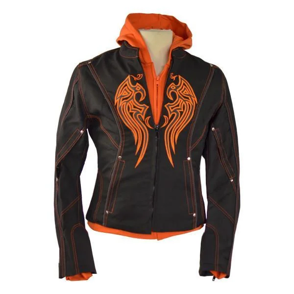 VL1581 Ladies Textile Jacket Embroidery & Removable Hoodie Nylon Jacket Polyester Jacket Spandex Jacket