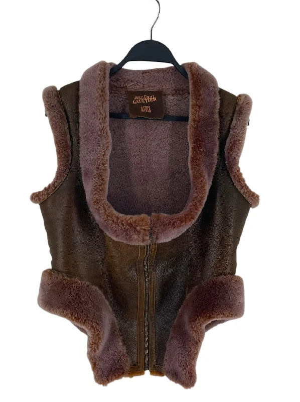 Jean Paul Gaultier/Vest/40/BRW/23.12FTO100L5056029 CORSET VES Classic Black Denim Jeans