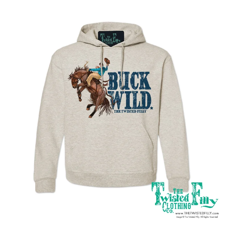 Buck Wild - Adult Hoodie - Assorted Colors Hoodie with Set-In Sleeves Structured Classic