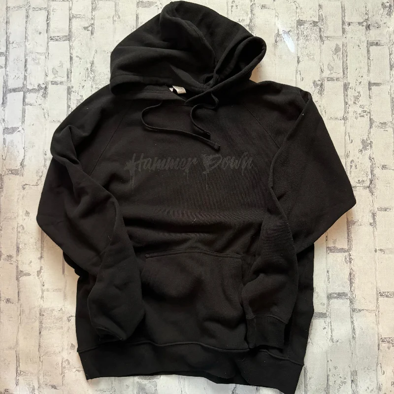 Hammer Down "Spray Paint" Hoodie - Black Hoodie with Print Artistic Unique