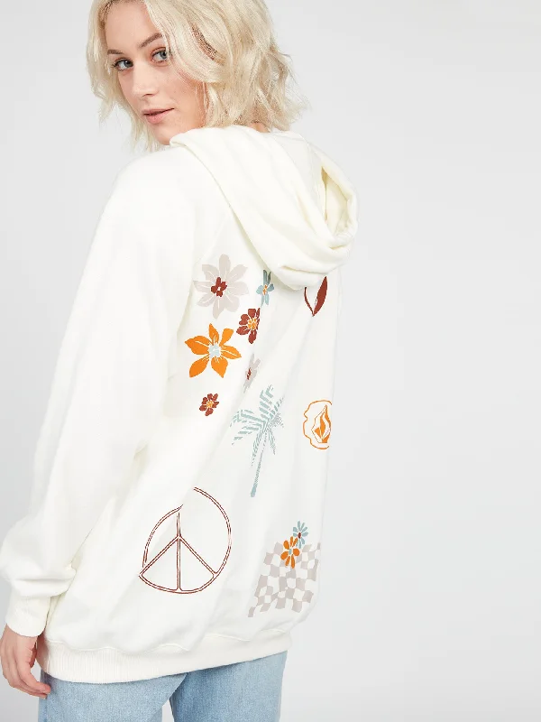 Truly Stoked Boyfriend Hoodie - Star White Hoodie with Slim Fit Tailored Modern