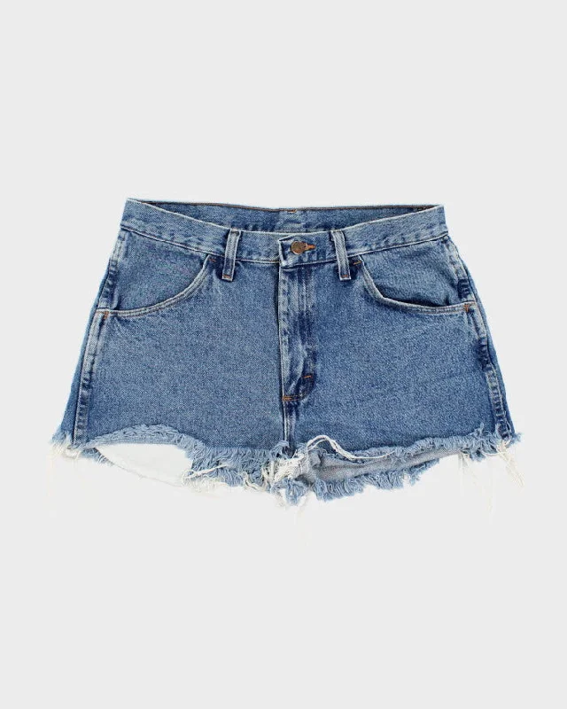 Vintage Women's Cut Off Jean Shorts - W30 Trendy Wide-Leg High-Waist Denim