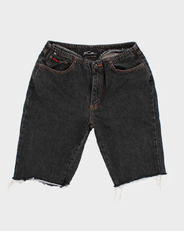 Vintage Women's Fubu Cut Off Jean Shorts - W26 Fashionable Jeggings Style Jeans