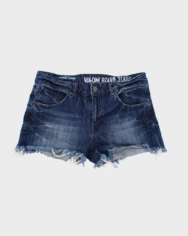 Vintage Women's Volcom Cut Off Jean Shorts - W30 Stylish Plus Size Denim Jeans