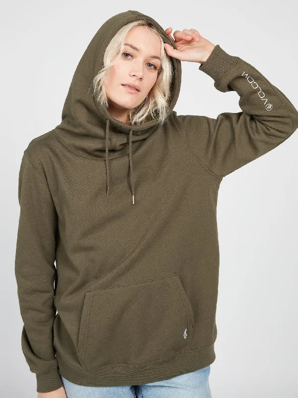 Walk It Out High Neck Hoodie - Dark Camo Hoodie with Exposed Zipper Edgy Industrial