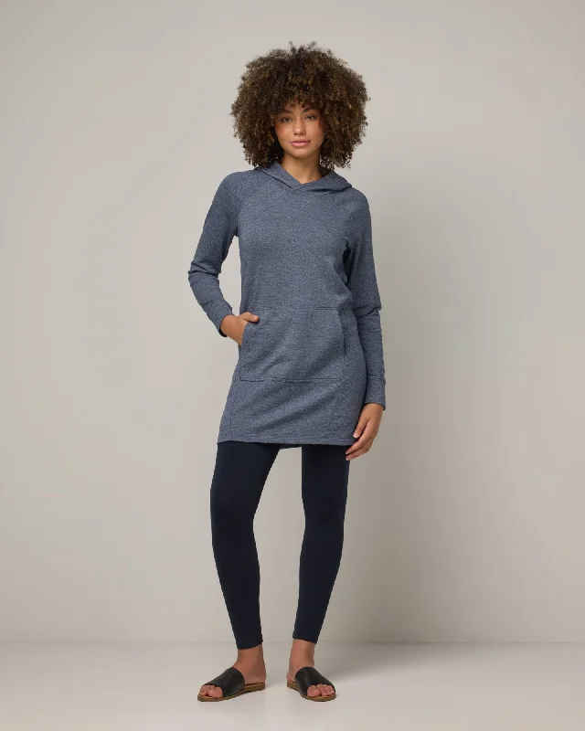 Everett Hoodie Tunic Hoodie with Hem Applique Textured Unique