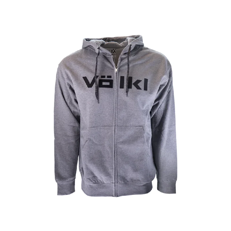 Völkl VIP Hoodie - Grey Hoodie with Raw Hem Edgy Unfinished