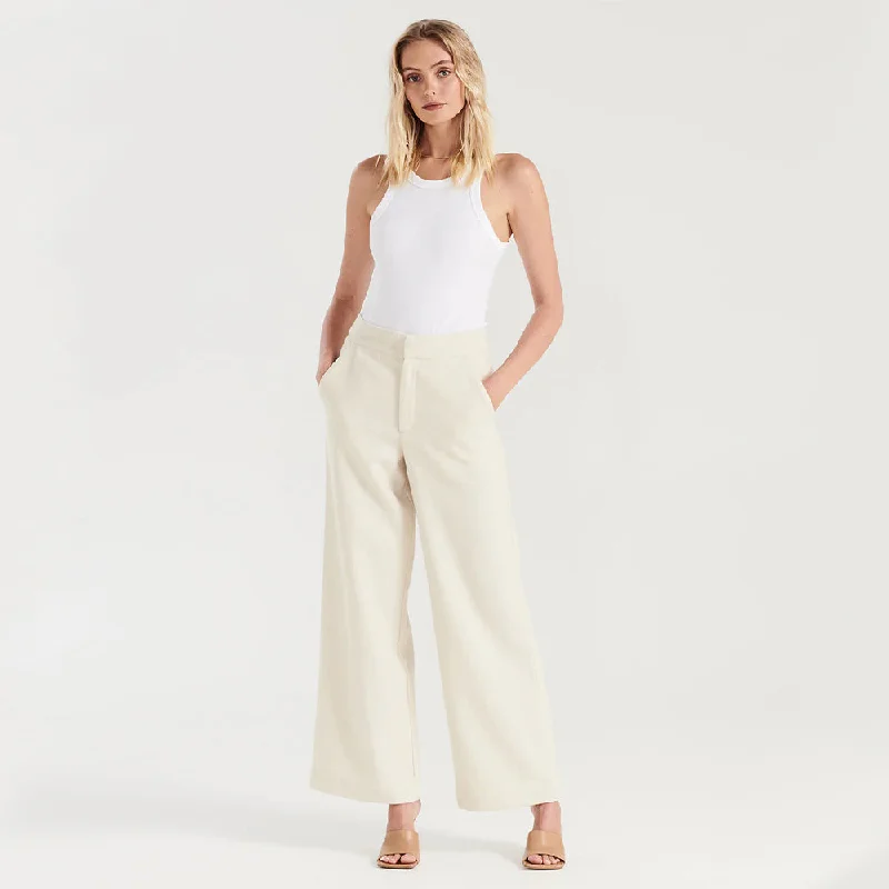 Bella Woven Mini Pants (Bone) Cozy Lounge Pants