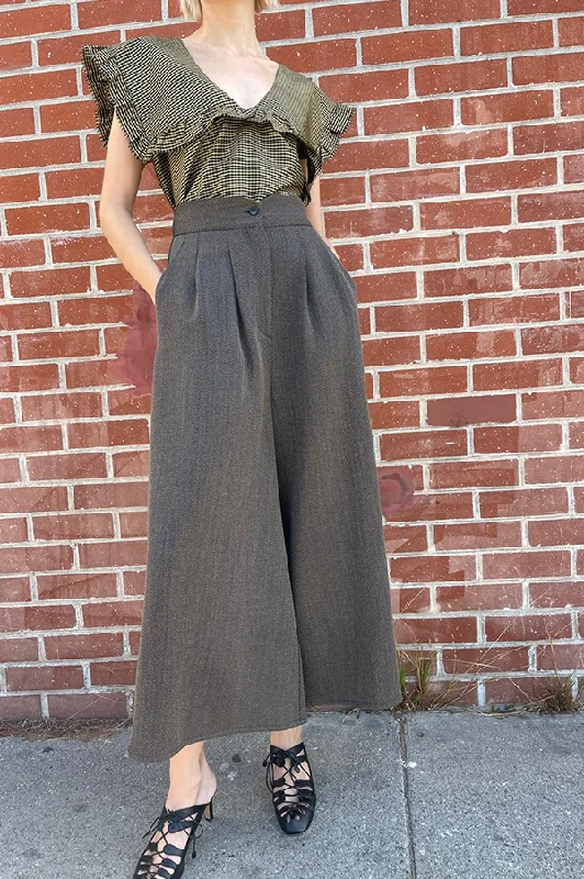 Cover High Waist Pants in Tortora Classic Flared Pants