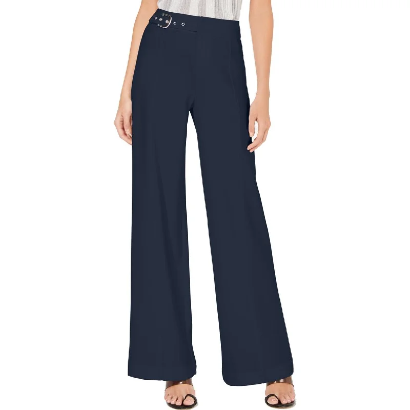 INC Womens Belted Mid-Rise Wide Leg Pants Formal Slim Pants